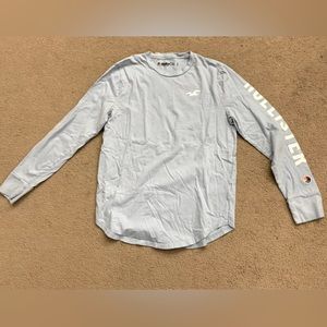Hollister light-blue gender-neutral long sleeve size medium